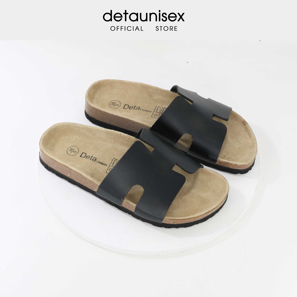 Giày dép đế trấu chữ H nam nữ Detaunisex thời trang Birken cực xinh - thấm hút mồ hôi chân - DETA14