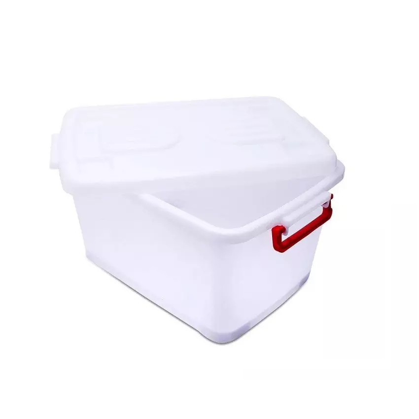 Thùng Nhựa Vuông Duy Tân 90 Lít Có Bánh Xe - Kích thước 70 x 49 x 41 cm