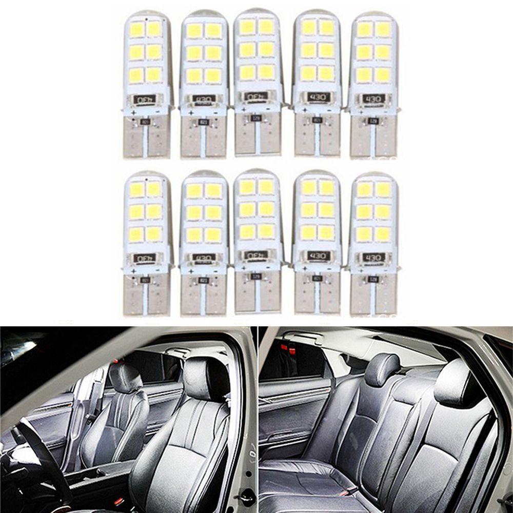 10 Bóng Đèn LED Chiếu Biển Số Xe Hơi Ánh Sáng Trắng 12V 12SMD 1210 COB