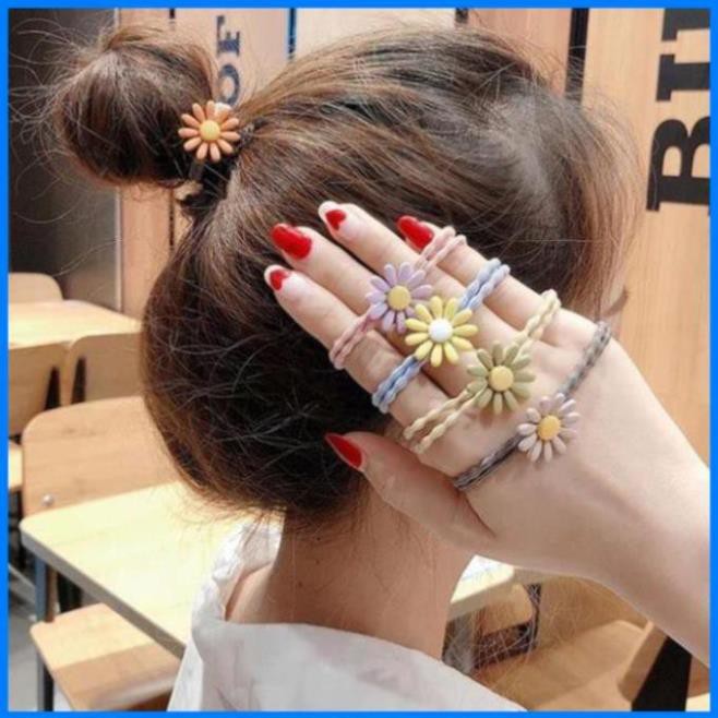 _( 1k) Dây buộc tóc hoa cúc chi nhiều màu sắc hot trend 2019 #1k