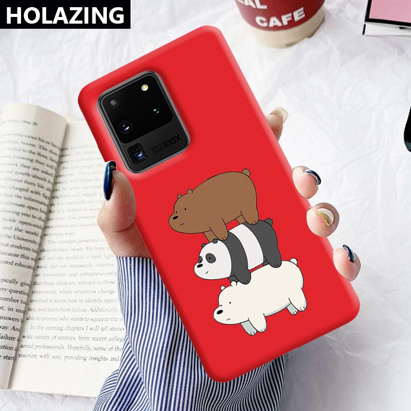 Ốp Điện Thoại Silicon Mềm Hình We Bare Bears Cho Samsung Galaxy S20 Plus S20 Ultra Samsung Note 20 10 Plus 9 S10 5G S10 S9