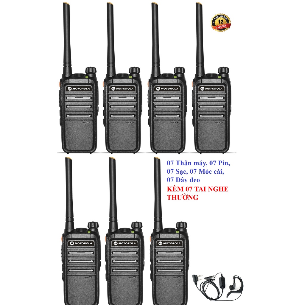 Bộ 7 Bộ đàm Motorola CP318 (Siêu bền, Cự ly liên lạc cực xa loa to-Có đèn pin)
