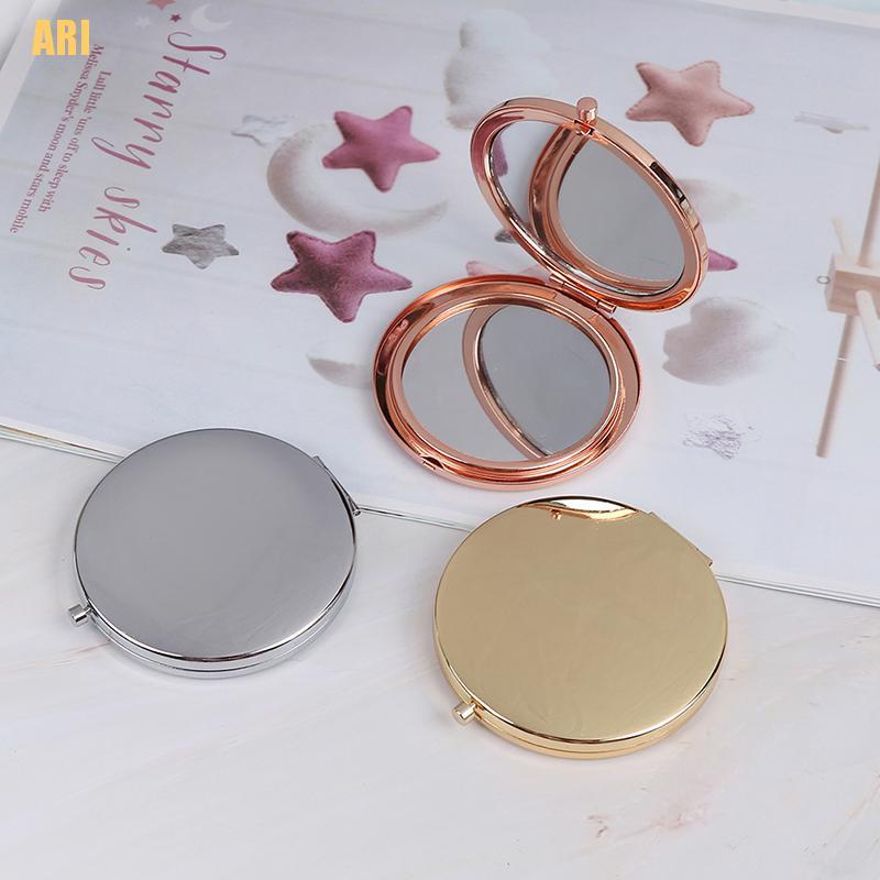 Gương Trang Điểm Nhỏ Gọn Bỏ Túi Bằng Hợp Kim Phong Cách Vintage