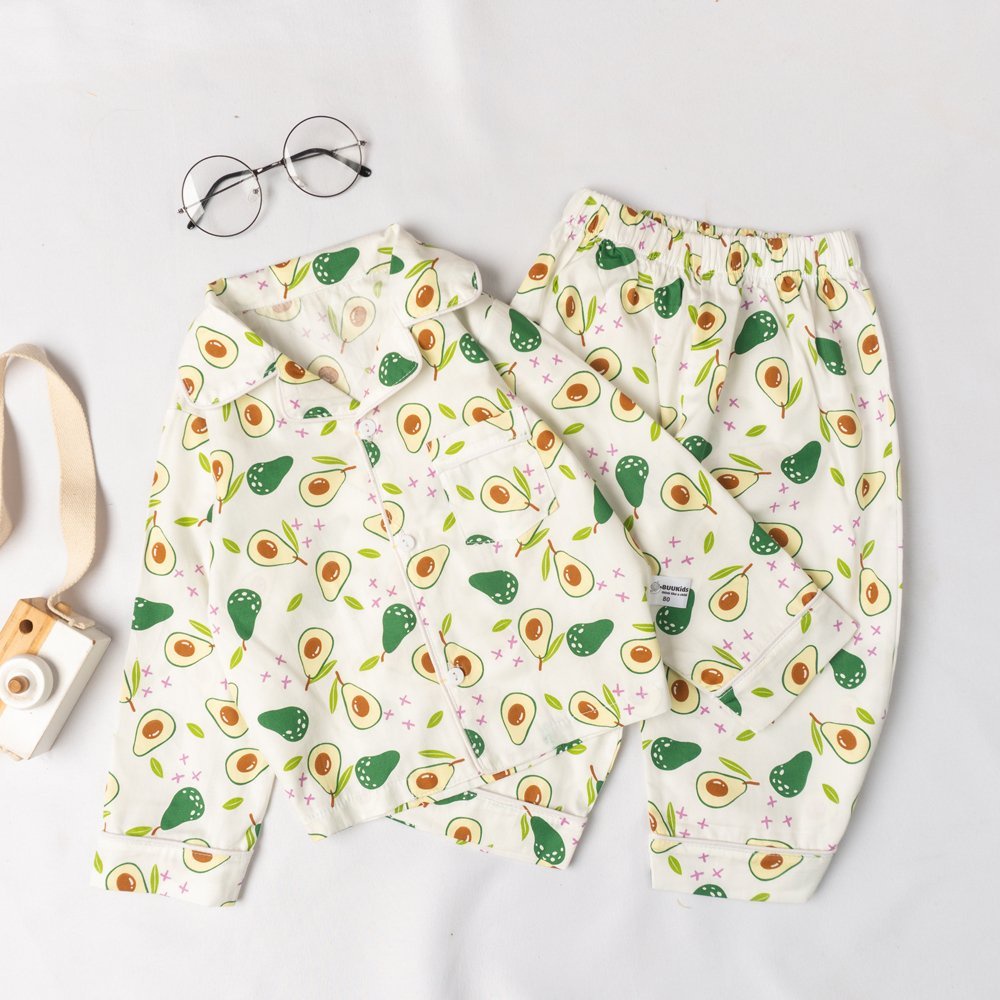 Bộ đồ ngủ pyjama chất liệu cotton cao cấp họa tiết siêu dễ thương cho bé BR20017 - MAGICKIDS