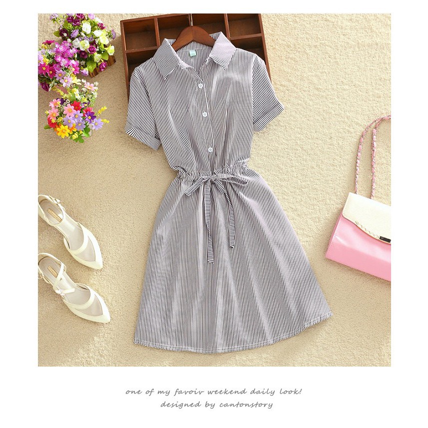 Đầm xòe cổ sơ mi xinh đẹp | BigBuy360 - bigbuy360.vn