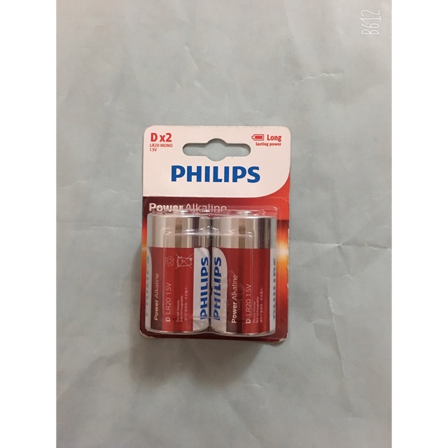 Pin Alkaline 1.5v Philips LR20P2B/97 - Pin đại D 1.5v chính hãng (Vỉ 2viên)| ĐANG CÒN HÀNG