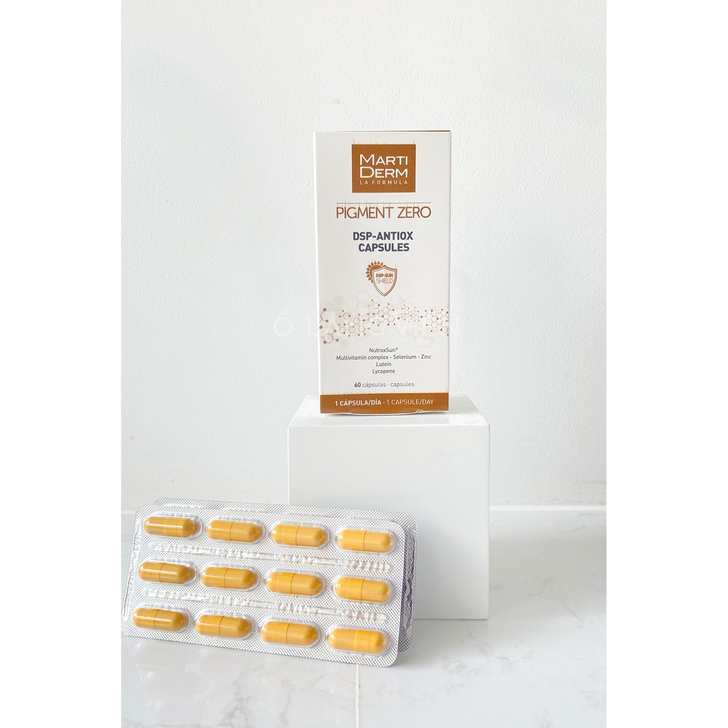 Viên uống chống nắng Martiderm Pigment Zero DSP-Antiox Capsules