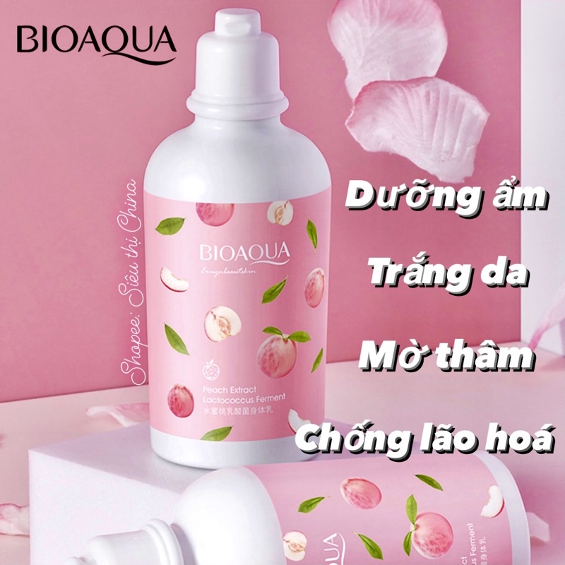 Sữa Dưỡng Thể Trắng Da BODY PEACH BIOAQUA Đào Dưỡng Ẩm Trắng Bật Tone Mờ Thâm Chống Lão Hoá Kem Trắng Da BODY LITION