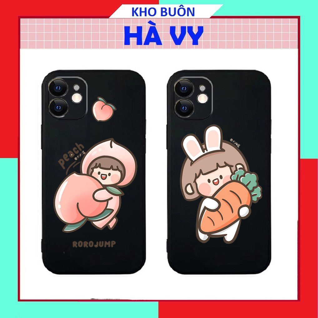 Ốp lưng iphone hình cô bé hồng cute cạnh vuông 5/5s/6/6plus/6s/6splus/7/7plus/8/8plus/x/xr/xs/11/12/pro/max/plus/promax