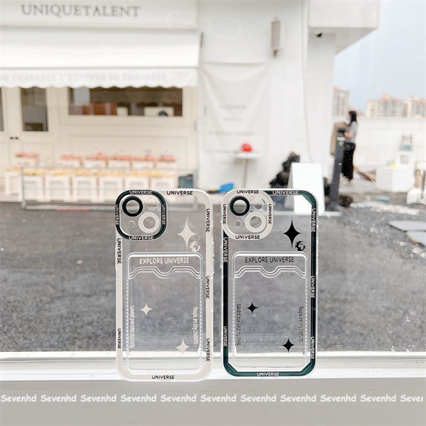 Ốp Điện Thoại Mềm Trong Suốt Có Ngăn Đựng Thẻ Cho iPhone 14 13 12 11 Pro Max X XR Xs Max 8 7 6 6s Plus SE 2020