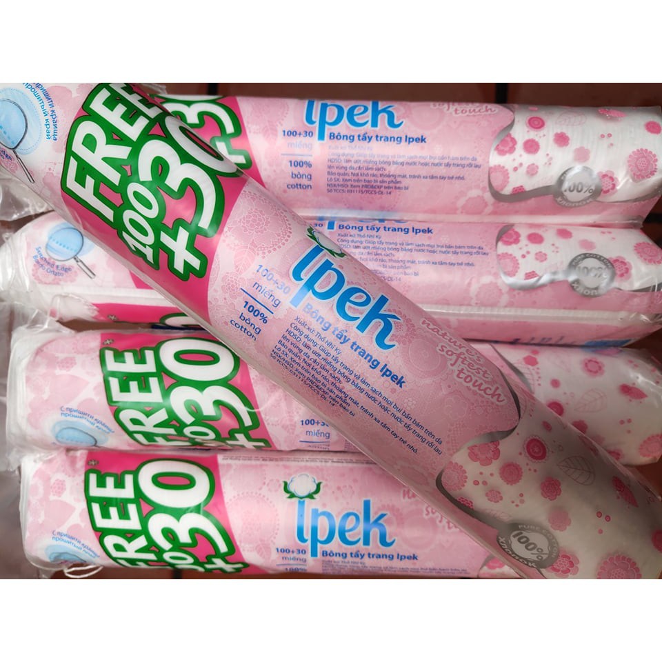 bông tẩy trang ipek 130 miếng