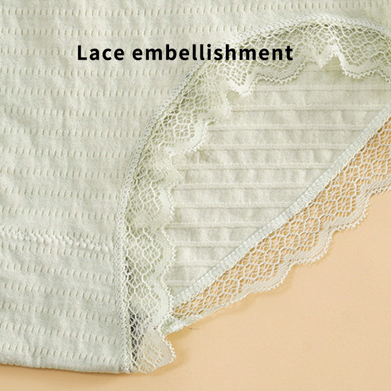 Quần Lót Cotton Lưng Vừa Không Đường May Kháng Khuẩn Gợi Cảm Cho Nữ