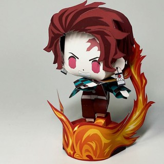 Mô hình giấy anime Kamado Tanjirou (Điệu múa tế Hỏa Thần/Hinokami Kagura/Hỏa Thần Lạc Vũ [Demon slayer/Kimetsu no Yaiba]