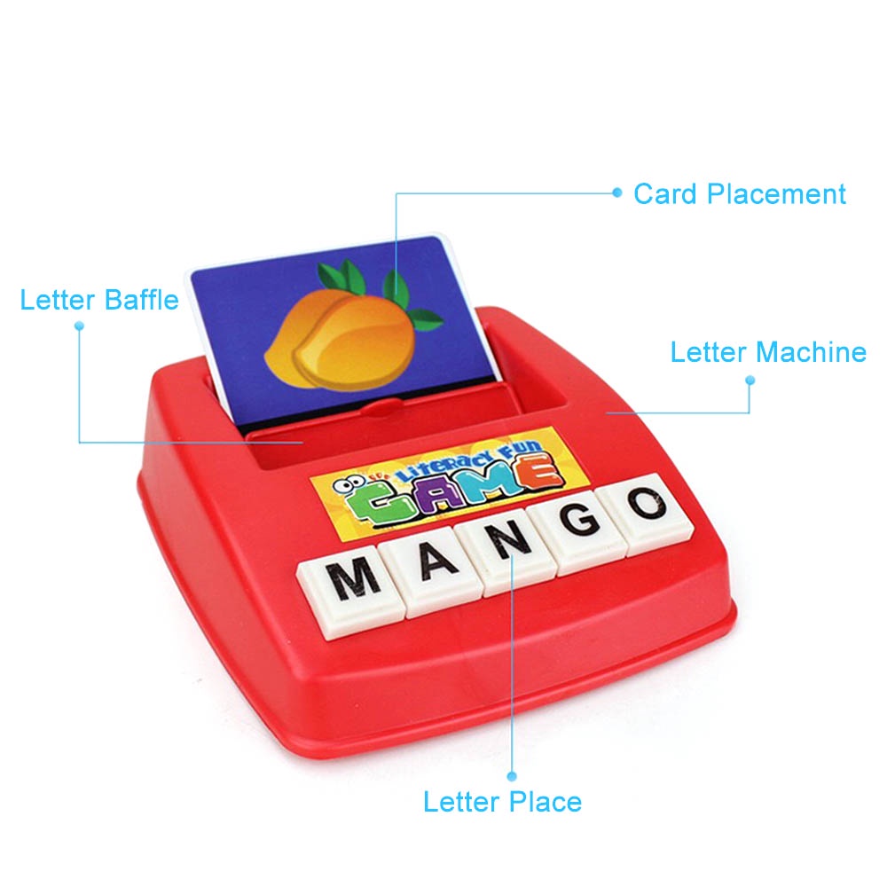 For Kids English Word Learning Machine Puzzle Toy Letters Card Spelling Game Toys  Educational Toy