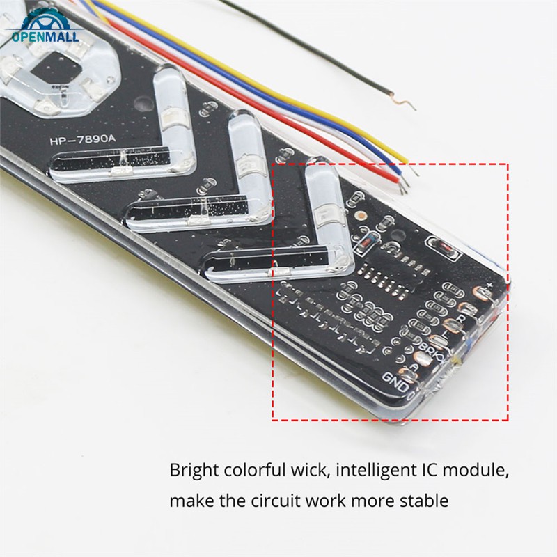 Thanh đèn LED OM nhấp nháy dùng làm đèn báo dừng / đèn phanh / đèn rẽ / đèn hậu 12V cho xe mô tô