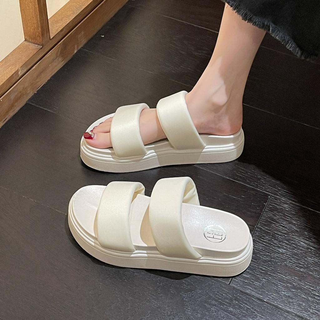 Dép Nữ 2 Quai Đế Cao 4cm, Dép Lê Nữ Đế Cao 4cm Hàng(Quảng Châu full Hộp)