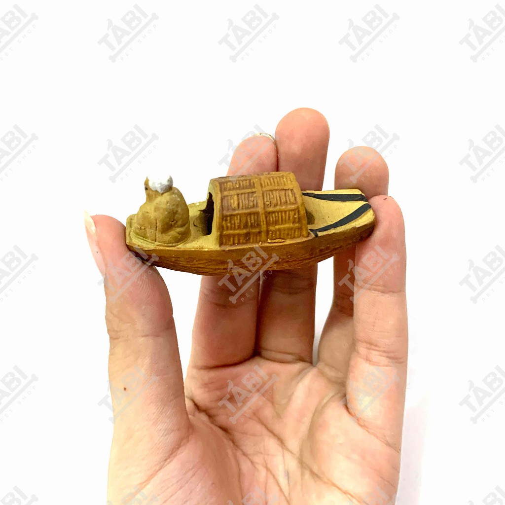 Thuyền Nhí Làm Tiểu Cảnh Hồ Cá - Phụ Kiện Trang Trí Bể Cá Cảnh