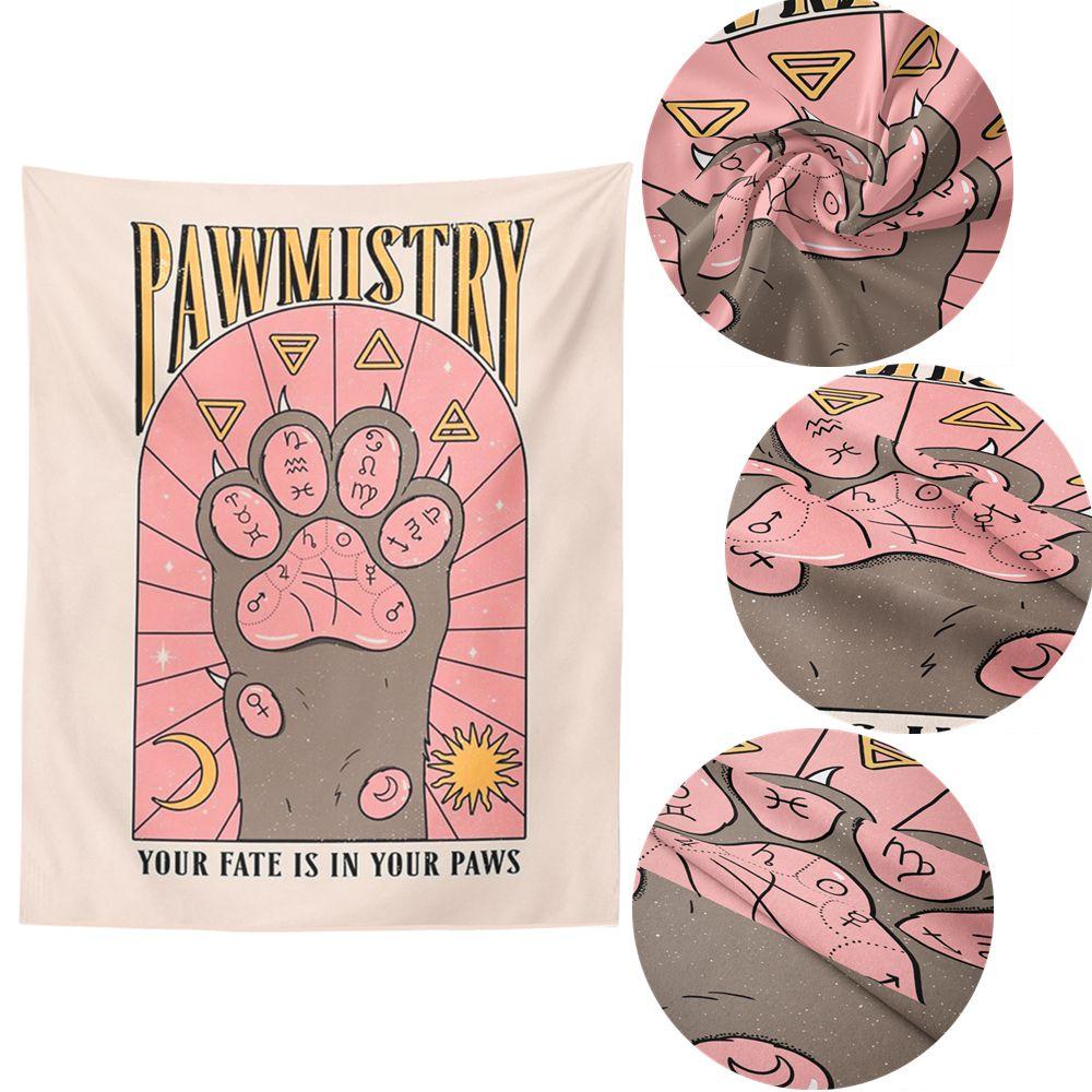 KUNHEV Thảm Trải Giường In Hình Chân Mèo Xinh Xắn