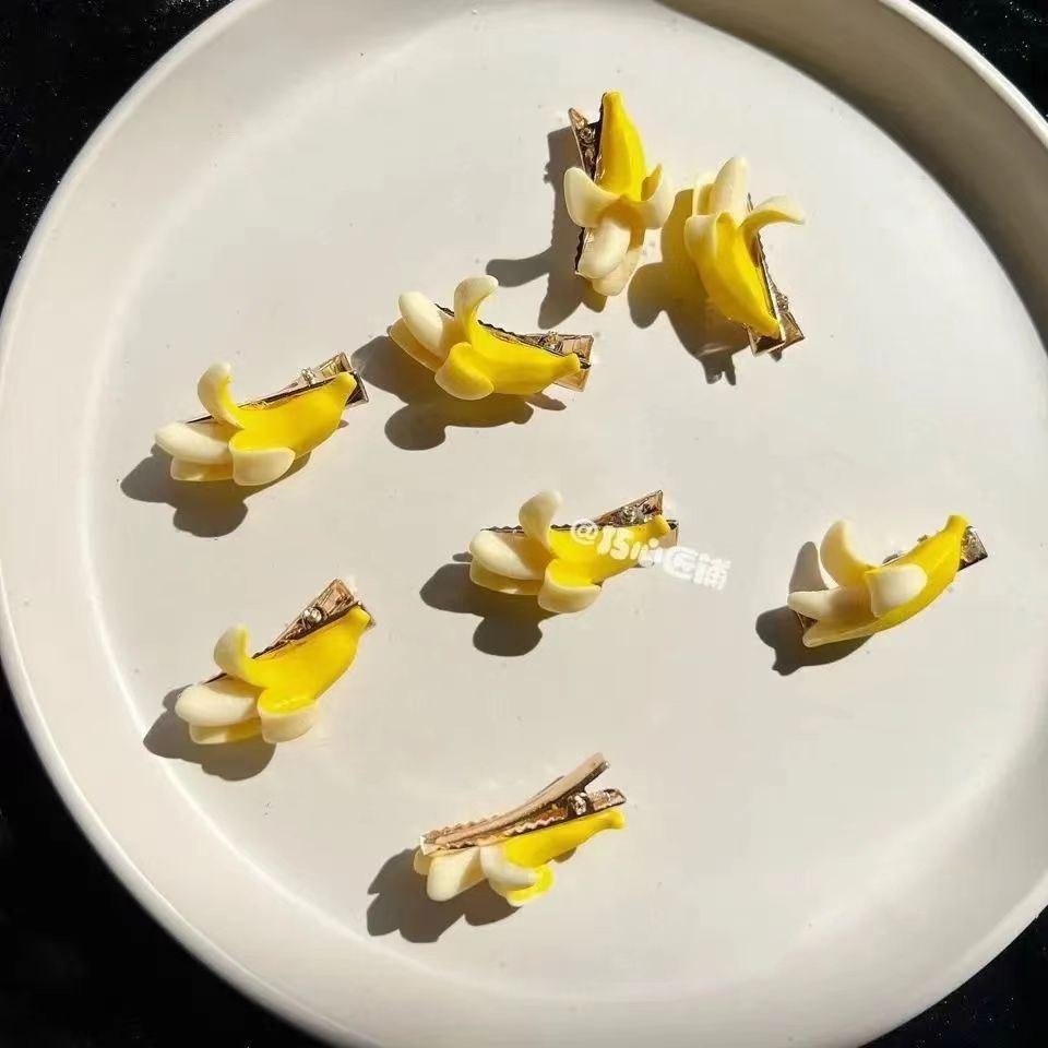 Kẹp Tóc Hình Trái Chuối Dễ Thương Phong Cách Hàn Quốc Cho Bé Gái