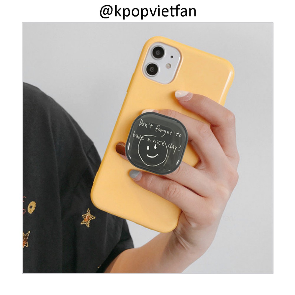 [Mã 2404EL10K giảm 10K đơn 20K] Chống điện thoại Popsocket in bóng khổ vuông iring pop up họa tiết đáng yêu