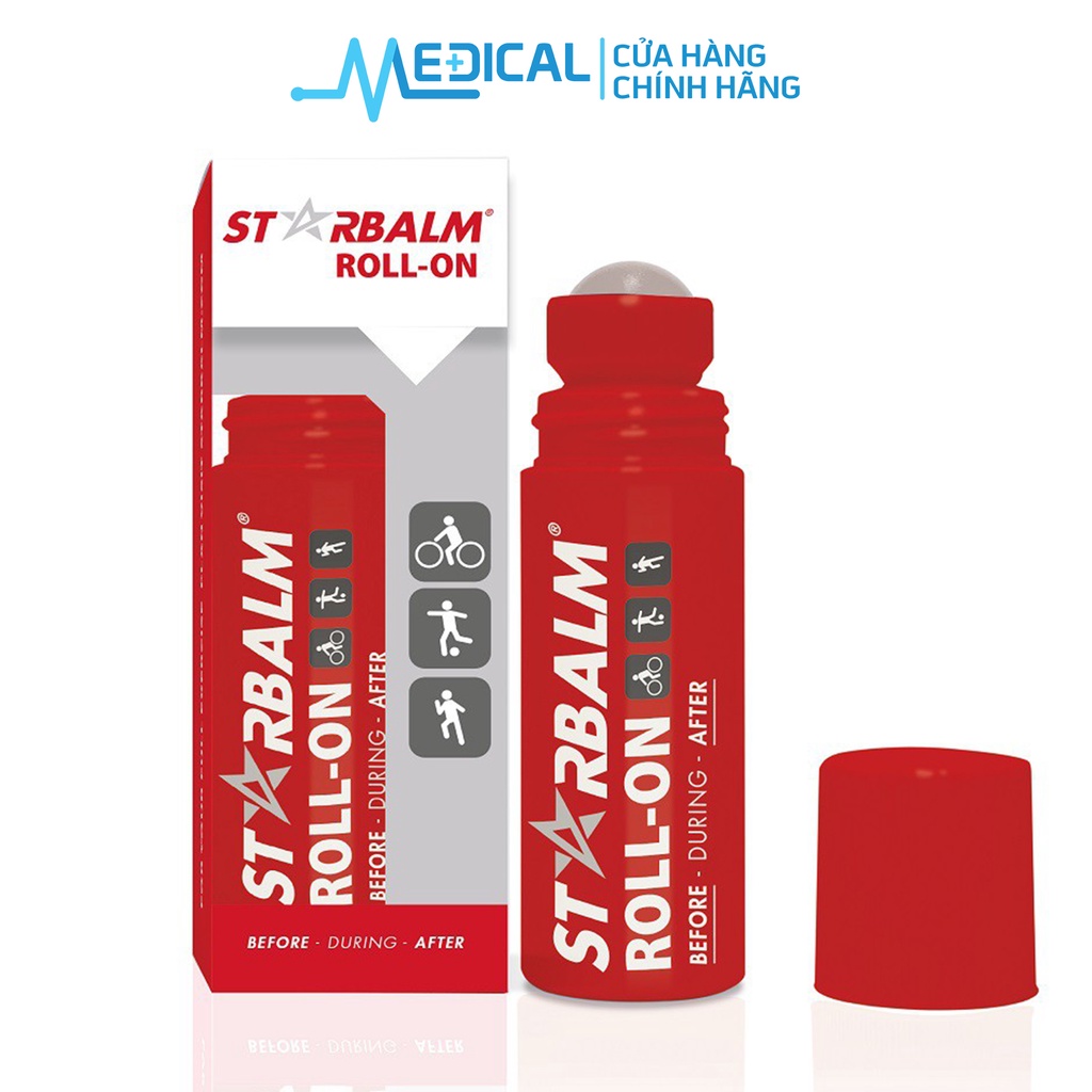 Chai lăn làm nóng cơ STARBALM Roll - On 75ml dùng trước và sau khi chơi thể thao - MEDICAL