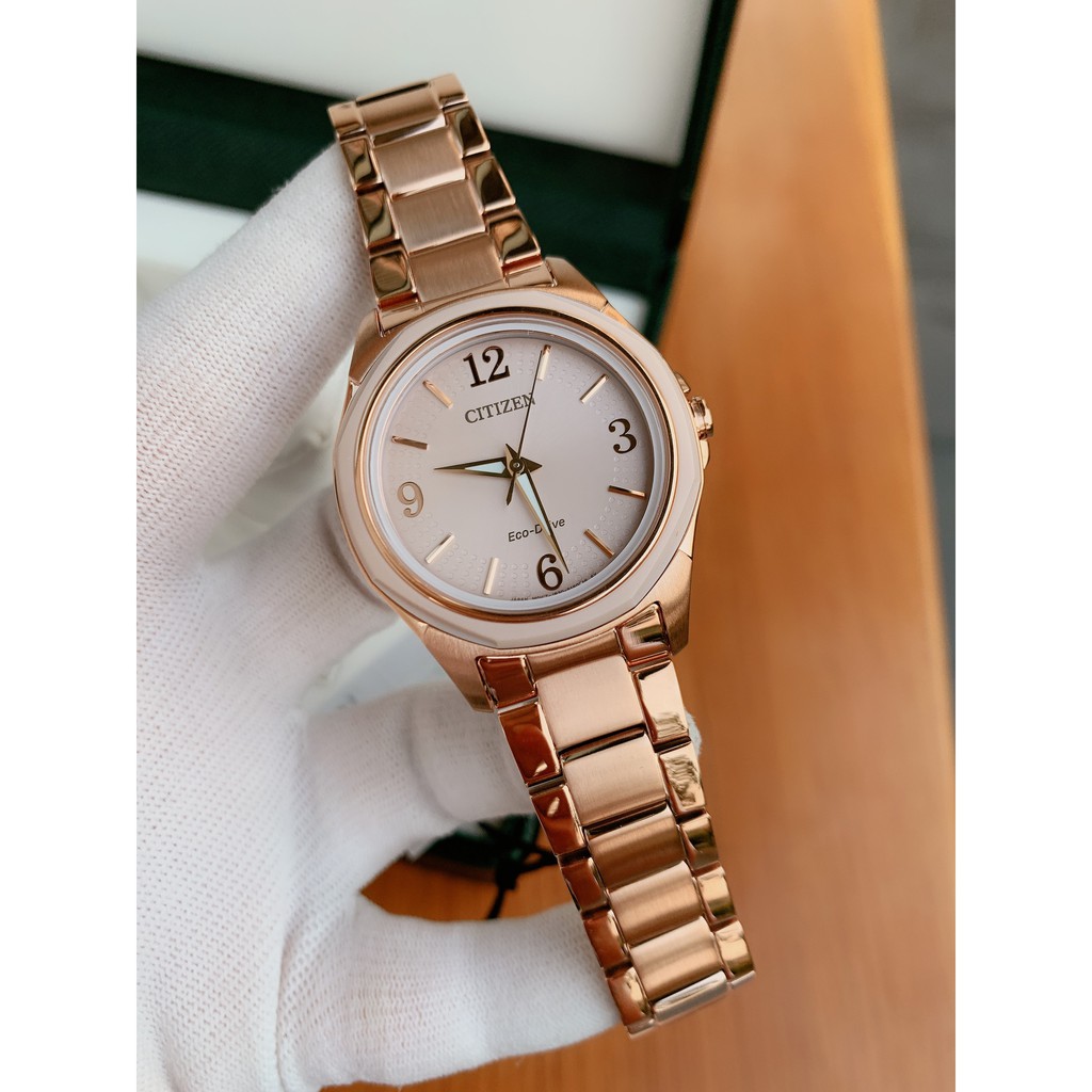 Đồng hồ nữ Citizen FE7053-51X - Máy Quartz Pin Eco-drive pin năng lượng  ánh sáng- Kính khoáng