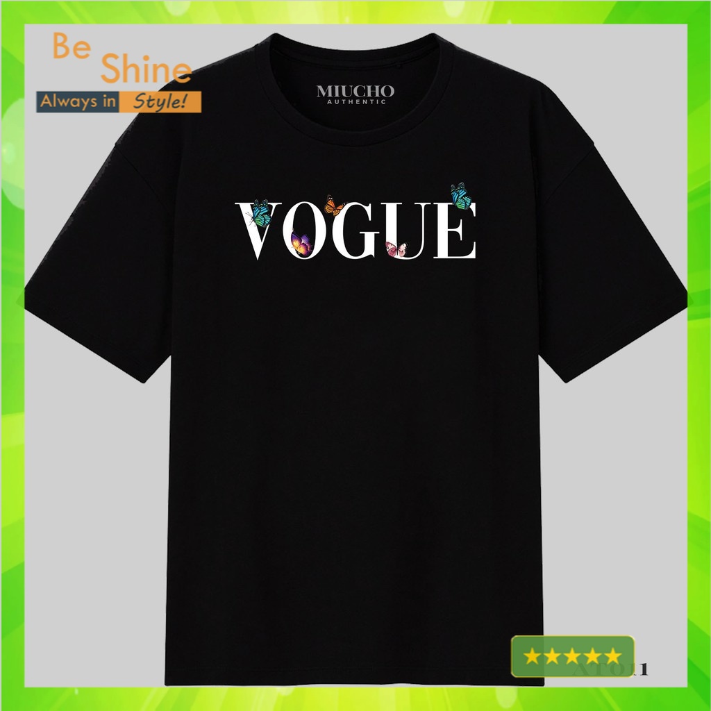 Áo Thun Unisex VOUGE , Áo Phông Cotton Cổ Tròn Thời Trang Nam Nữ Phong Cách Hàn Quốc - beSHINE Clothing
