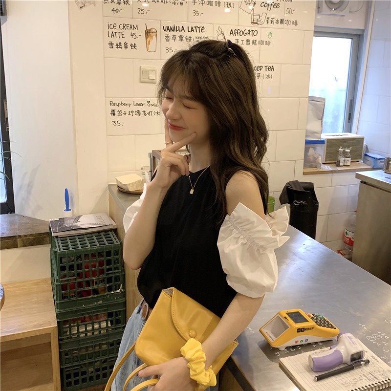 Áo Thun Ngắn Tay Trễ Vai Phong Cách Mới Cho Nữ