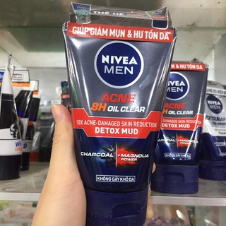 Sữa rửa mặt bùn khoáng Nivea Men kiểm soát nhờn & ngừa mụn (100g)