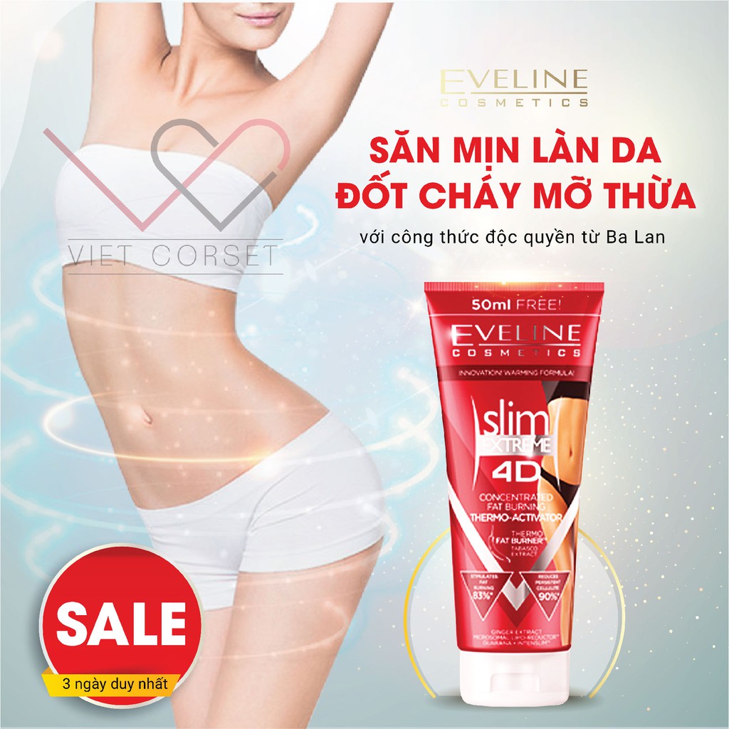 [VIỆT CORSET] [COMBO] Latex giảm eo Latex Light Air Việt Corset - Latex 17 xương &amp; Kem tan mỡ nhập khẩu chính hãng