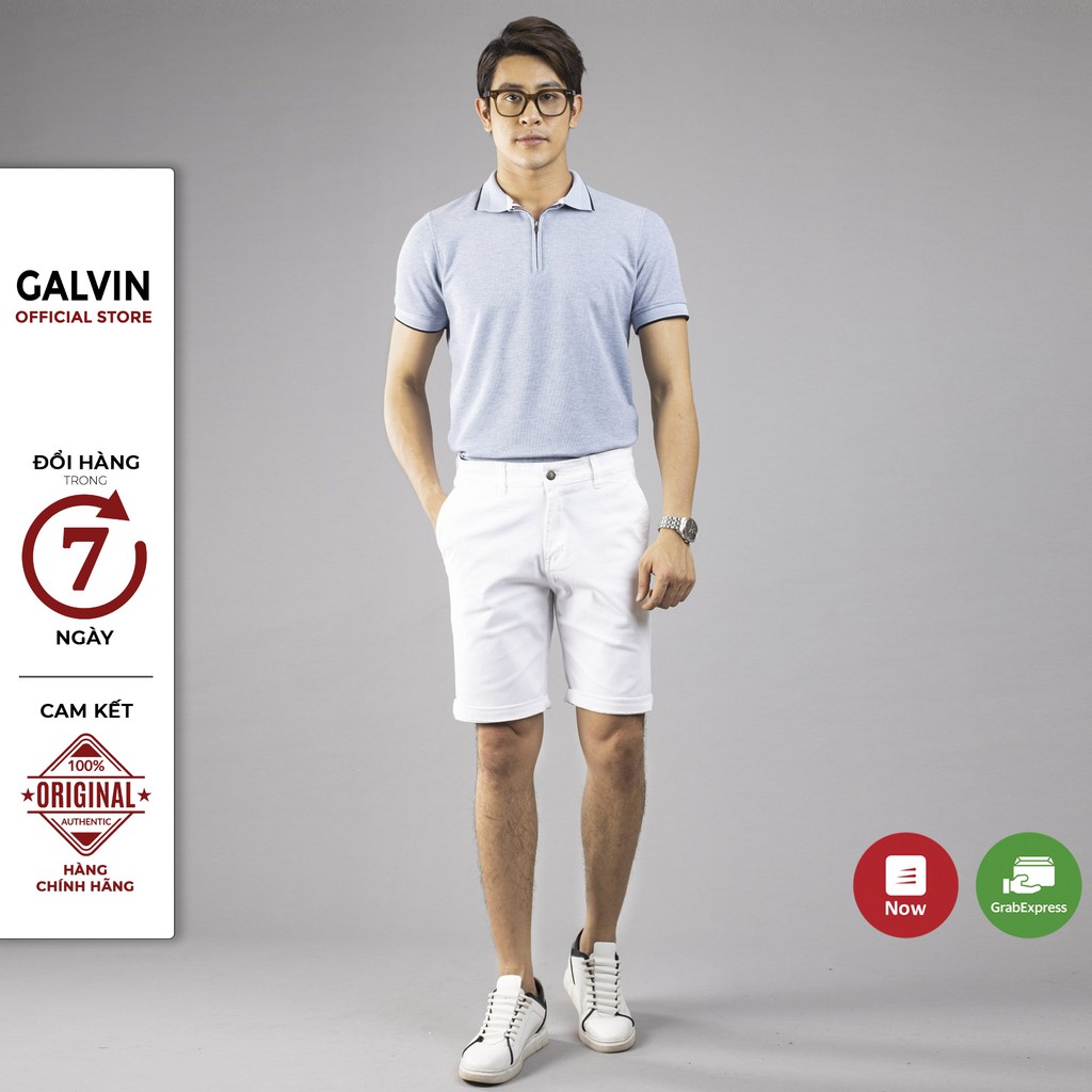 [Mã FAMALLT5 giảm 15% đơn 150K] Galvin - Quần short nam chất cotton kaki co giãn phối cạp màu form đẹp QSGV23