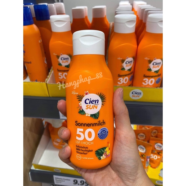 Kem chống nắng body Cien chai 250ml Bản Đức