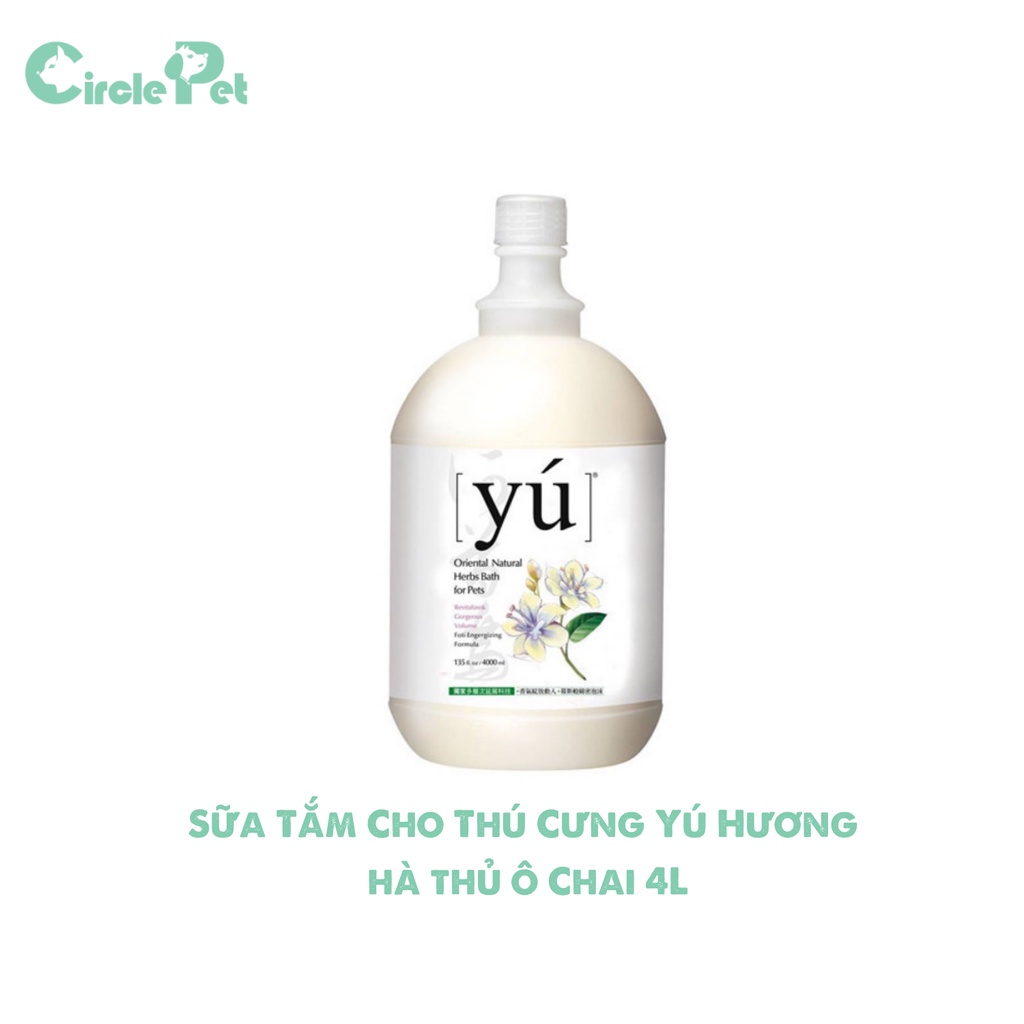 Sữa Tắm Cho Thú Cưng Yú Chiết Xuất Từ Thiên Nhiên Nhiều Hương Thơm Chai 4L - Circle Pet