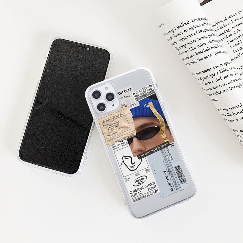 Ốp lưng iphone Boy London chống sốc trong suốt bảo vệ camera 13 pro max 11 12 promax mini 6 6s 7 8 plus x xr x