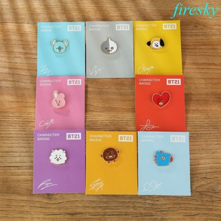 2pcs Huy hiệu cài áo kim loại hình hoạt hình dễ thương