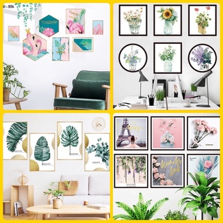 Decal Dán Tường Mẫu khung ảnh 3d hoa lá
