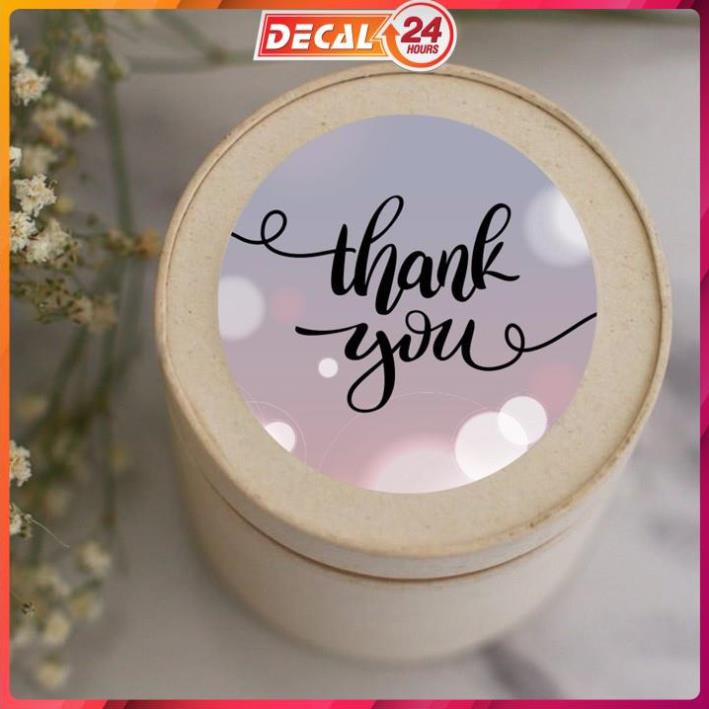 Set 12 nhãn dán tròn 30mm Thank You Sticker PVC, đa dạng mẫu mã, Sticker Thank You, Sticker Cảm Ơn, Decal Tem Nhãn Dán