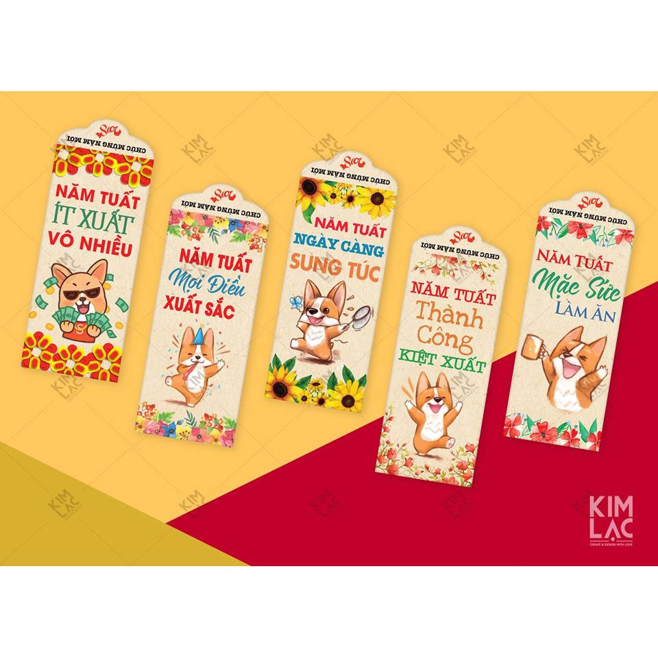 Set 5 Bao Lì Xì 2018 Độc Lạ