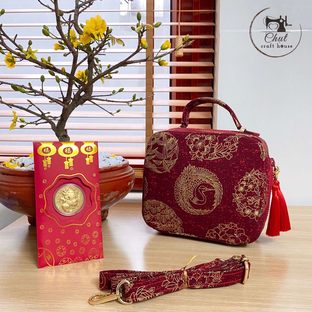 Túi handmade vải gấm Nhật cao cấp