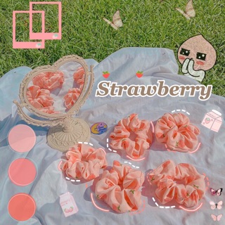 Scrunchies Strawberry - Dây cột tóc dây vải quả dâu - Scrunchies thiết kế @neonchic.vn