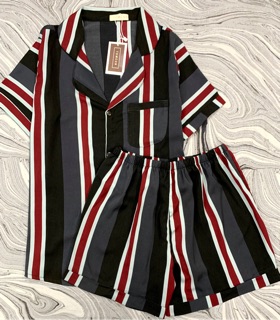 Pyjama Đùi Cộc _ Bộ Mặc Nhà Lụa Satin - Lụa Gấm hoạ tiết