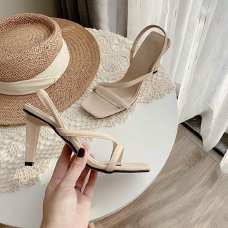 sandal quai chéo gót mảnh