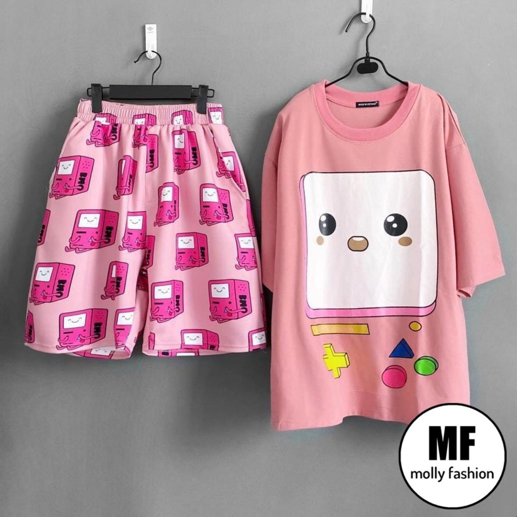 Set đồ bộ hoạt hình ❤️ Bộ mặc nhà Cartoon BEEMO form rộng Freesize Unisex nam nữ Molly Fashion