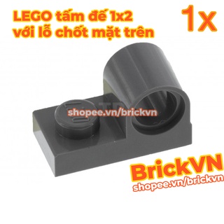 [1 Cái] LEGO Tấm Đế 1x2 Với Lỗ Chốt Mặt Trên Màu Xám Đậm ID 6019987 11458