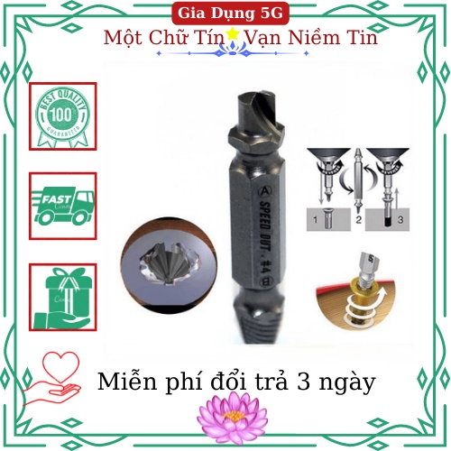 Bộ tháo ốc vít 4 đầu vặn tránh ốc vít toét lỗ,gãy đầu