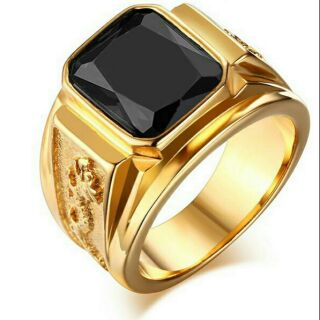 BST Nhẫn nam không gỉ đính đá