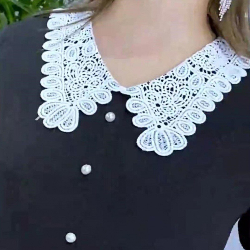 Yoii Cổ Áo Rời Khoét Rỗng Giả Trang Trí Có Thể Tháo Rời Cho Nữ