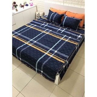 [RẺ VÔ ĐỊCH] Bộ Chăn Ga Gối Poly Chần Bông (Tặng kèm vỏ gối ôm)
