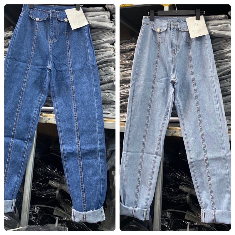 [xả hàng] QUẦN JEANS NỮ DÁNG BAGGY TÚI KIỂU SIÊU CUTE