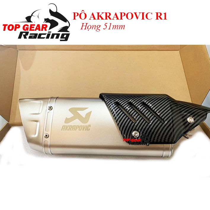 Pô Akrapovic Bạc Các Loại Họng 51mm